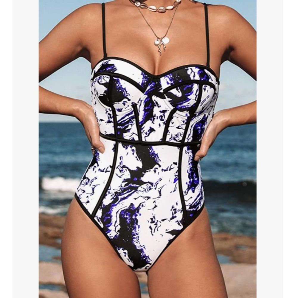 Cupshe Dream Spark Tie Dye One Piece Swimsuit